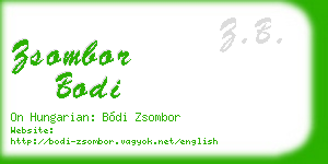 zsombor bodi business card