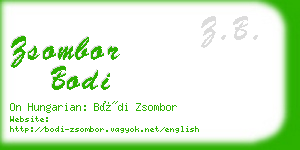 zsombor bodi business card